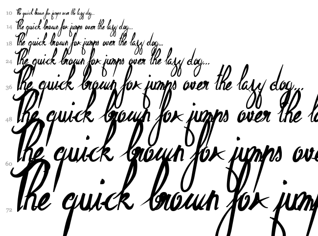 Elegant Dragon font waterfall